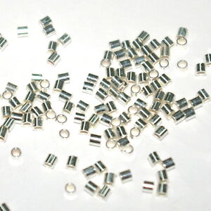 500 X 2mm Silver Crimp Beads Jewellery Findings Beading Stopper Beads Tube