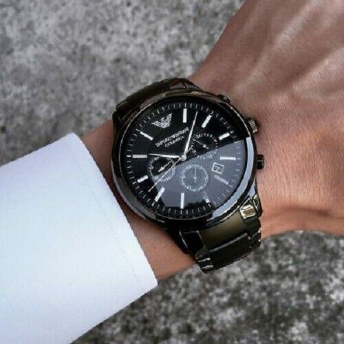 NEW GENUINE EMPORIO ARMANI AR1451 BLACK DIAL CERAMIC MENS WATCH RRP £499 UK SB10109 NEW GENUINE EMPORIO ARMANI AR1451 BLACK DIAL CERAMIC MENS WATCH RRP £499 UK SB10109