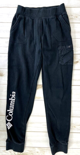Columbia Sportswear Kids Black Sweatpants Logo Spell Out Size Large Casual A5517 - Picture 1 of 8