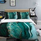 3D Green Gold Texture Marble Quilt Cover Set Bedding Sets Pillowcases Queen 3