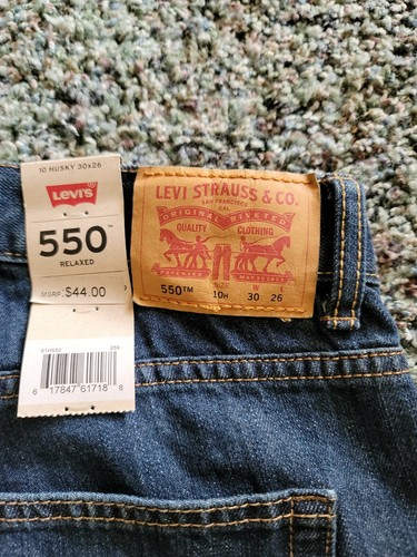 Levi's Boys' Big 550 Relaxed Fit Jeans, 10X26 Husky NWT - Picture 5 of 9