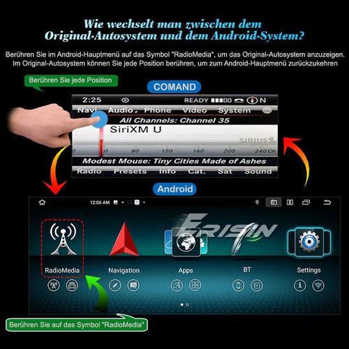 12,3" 128GB Android 13 Autoradio GPS DAB+ IPS Mercedes B-Klasse W246 NTG 4.5/4.7 - Bild 21 von 23