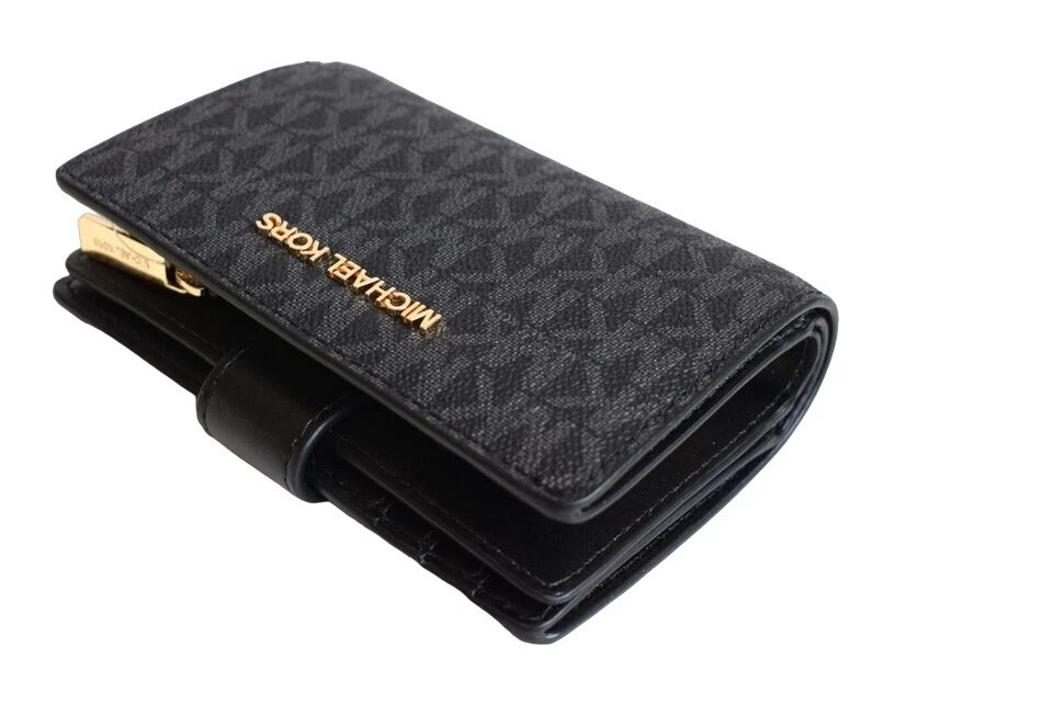 Michael Kors Damen Geldbörse Wallet JET SET TRAVEL BIFOLD ZIP schwarz - Bild 2 von 4