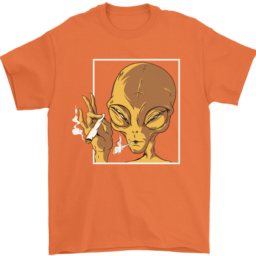An Alien Smoking Weed Mens T-Shirt 100% Cotton - Photo 10/105