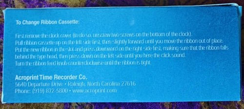 Acroprint Black/red Ribbon - Black, Red For ATR120 Time Clock (390127000) - Picture 2 of 6