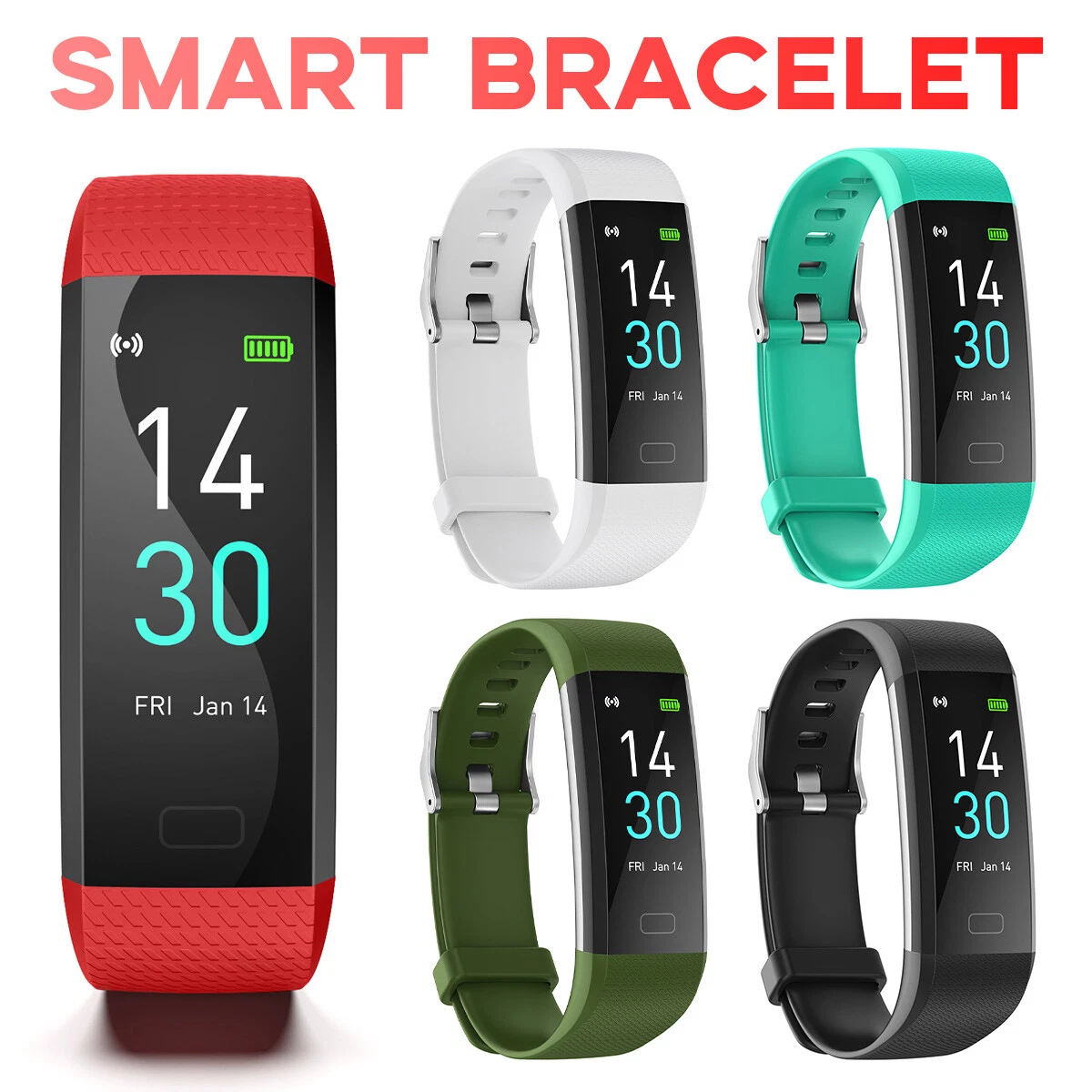 Fitness Activity Tracker Blood Pressure Heart Rate Sport Fitbit Smart Watch
