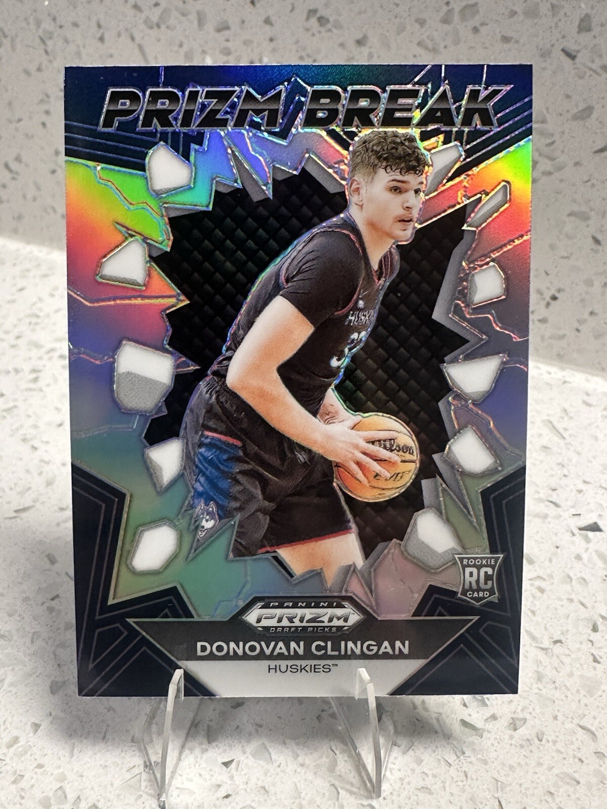 2024 Panini Prizm Draft Picks #8 Donovan Clingan Prizm Break RC