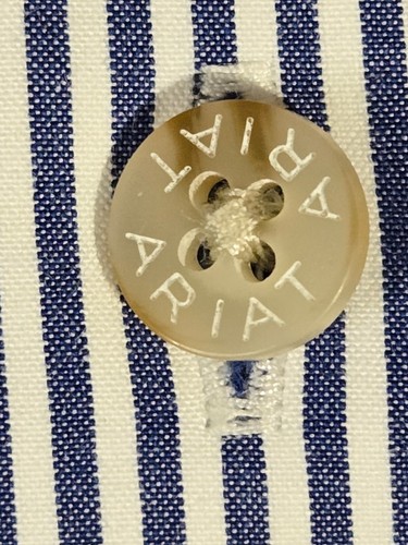 Camisa Ariat Pro Series Para Hombre L Azul Rayas Western Abotonada Vaquero Rodeo Ventilada - Imagen 5 de 12