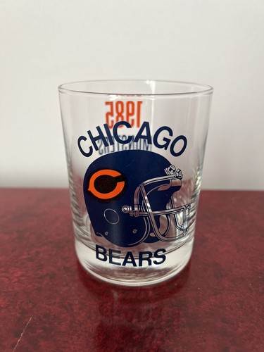 Chicago Bears 1985 Monsters Of The Midway 12 OZ Libbey Rocks Glass Whisky - Imagen 1 de 4