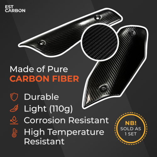 Exhaust Heat Shield Cover Protector, KTM 690 SMC/Enduro/Duke 08-18 Carbon Fiber - Picture 11 of 11