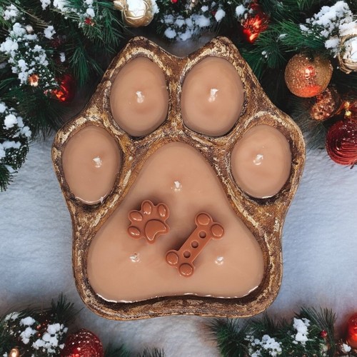 Dog Paw Dough Bowl Candle All Natural Soy Wax - Picture 6 of 20