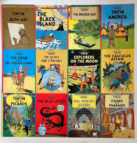 The Adventures of Tintin Box Set 23 Books Collection Full Size Tin tin Book *NEW - Picture 4 of 10