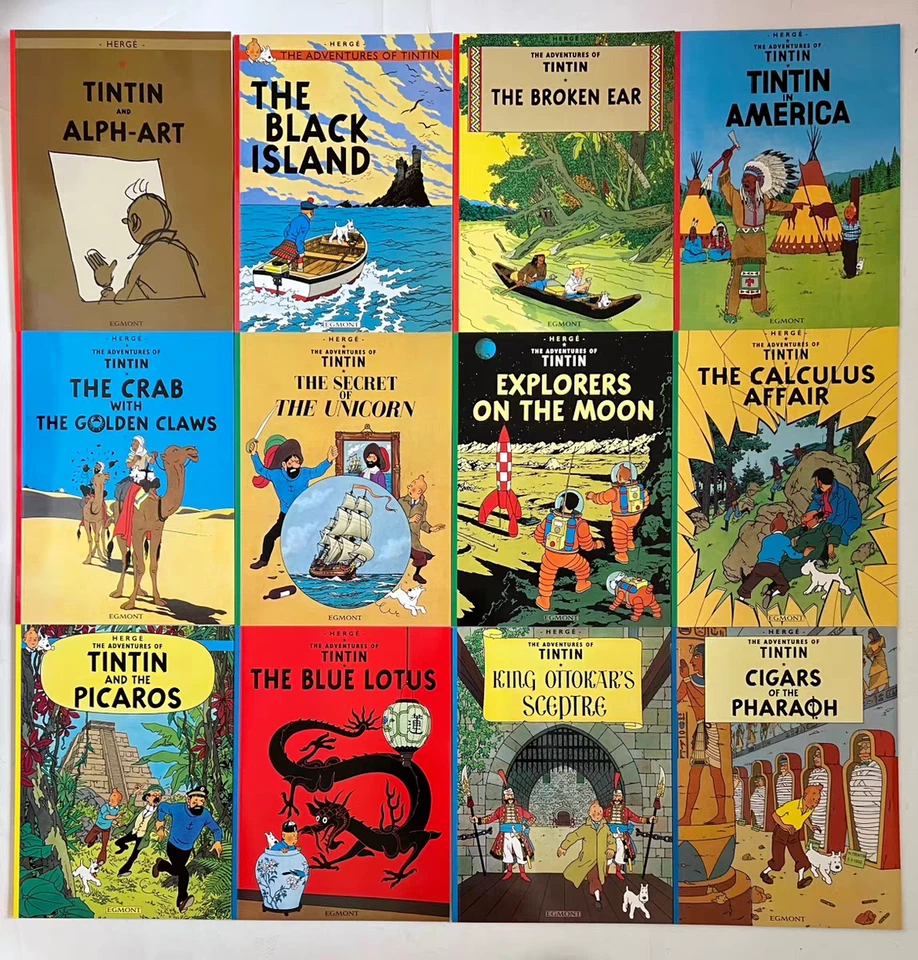 The Adventures of Tintin Box Set 23 Books Collection Full Size Tin tin Book *NEW - image 4 of 4