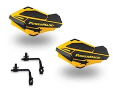 Powermadd Sentinel Hand Guards Tri Mount Ski Yellow Black Rancher Foreman Rincon