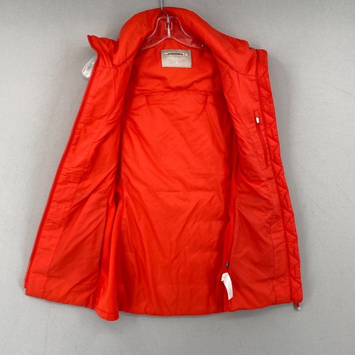 Athleta Rock Ridge PrimaLoft Vest Small Orange Full Zip Pockets Puffer Utility - Picture 10 of 13