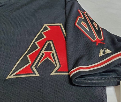 AUTHENTIC MAJESTIC 48 XL CORBIN CARROLL, ARIZONA DIAMONDBACKS COOL BASE Jersey - Picture 3 of 3