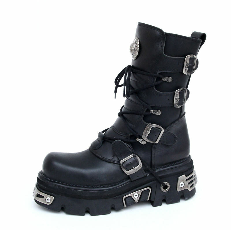 Punk Boots NEW ROCK- Basic Stiefel (373-S4) black - N-8-02-700-00 40 Punk Boots NEW ROCK- Basic Stiefel (373-S4) black - N-8-02-700-00 40