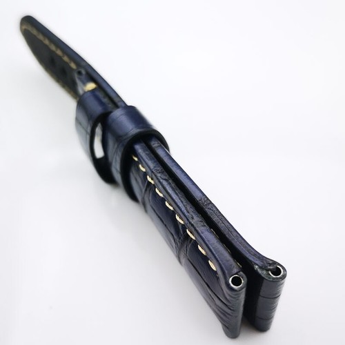 26 mm / 22 mm Correa con hebilla de cuero de bambú negro para reloj PAM PAM111 - Imagen 5 de 6