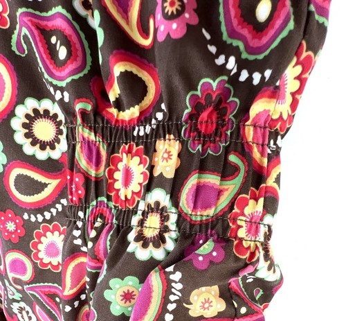 Hanna Andersson Girl's Snow Ski Bib Overalls Size 150/12 Zip Front Paisley - Picture 11 of 23