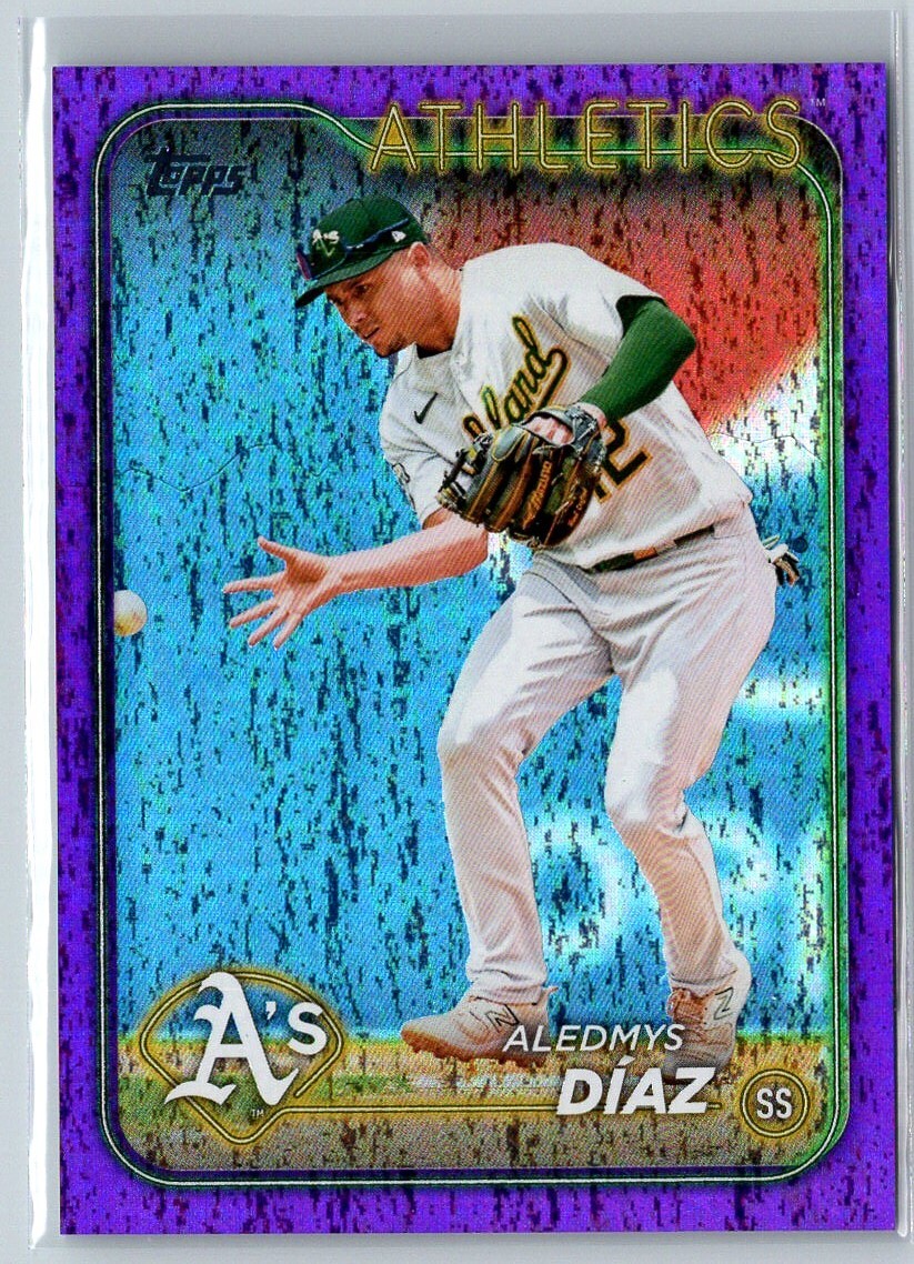 2024 TOPPS SERIES 2 PURPLE SHIMMER ALEDMYS DIAZ /799 OAKLAND ATHLETICS #586