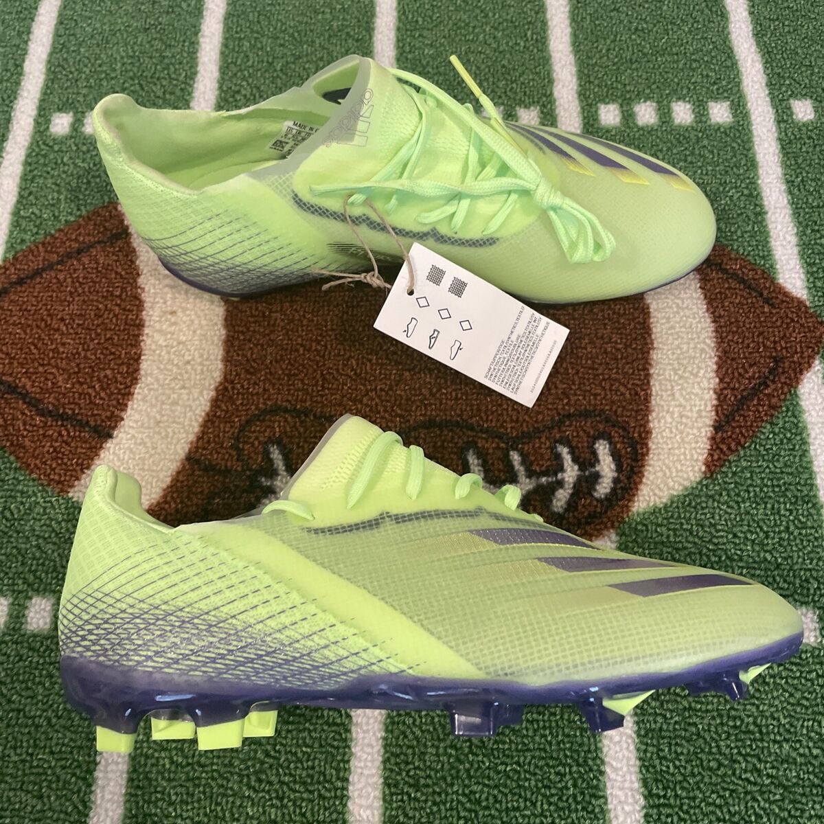 Adidas X GHOSTED.1 FG J Soccer Cleats x Neon Green/Purple
