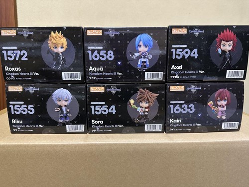 NUOVO Nendoroid Kingdom Hearts III Ver. Sora Riku Kairi Roxas Axel Aqua Set di 6 - Foto 6 di 7
