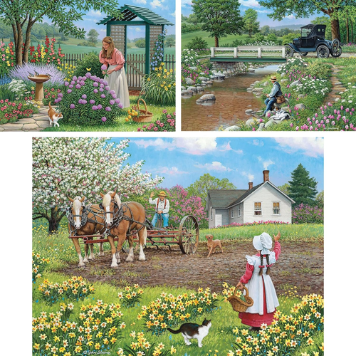 - Value Set of Three (3) - 300 Piece Jigsaw Puzzles for Adults - Large Piece 300 - Picture 2 of 12