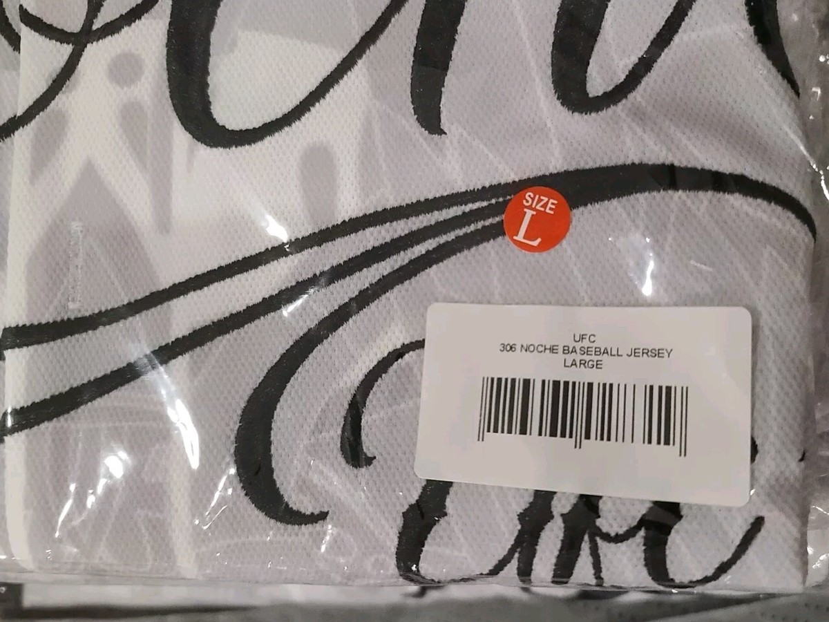 NEW Men's Size L UFC Noche Baseball Jersey White Mexico