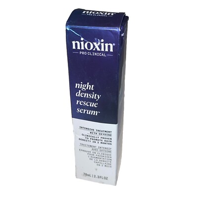 New in Box Nioxin Night Density Rescue Serum 2.3 oz - Promotes Hair Density