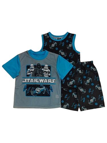 Star Wars Boys Darth Vader Stormtrooper & Battleship 3 Piece Pajama Sleep Set