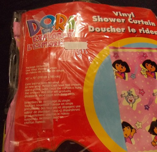 Dora la Exploradora y Botas Cortina de Ducha Vinilo Rosa Estrellas 70x72 Baño Infantil - Imagen 4 de 10