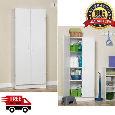 Closetmaid Pantry Cabinet Storage Wood Organizer 2 Doors 4 Shelves