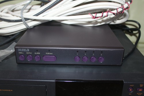 Burle VHS Surveillance Recorder With 4 Camera Switch And Cables TC3960B TC8104B - Picture 2 of 12