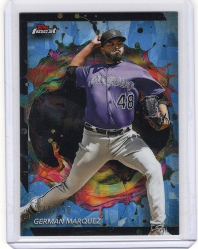 2024 Finest #215 Germán Márquez Sky Blue Refractors /150 - Picture 1 of 2