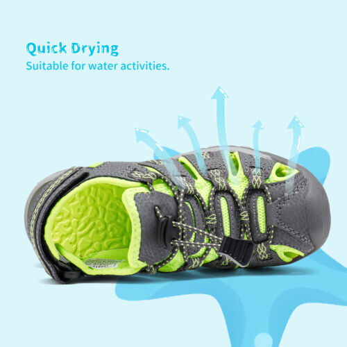 Kids Boys Girls Summer Outdoor Athletic Sandals Sport Sandals Hiking Sandals - Picture 32 of 82