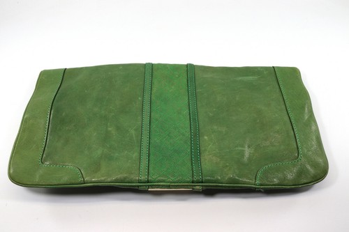 L.A.M.B. Bolso de mano convertible plegable de cuero verde - Imagen 2 de 6