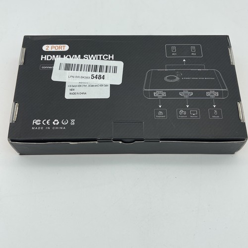 KVM Switch HDMI 2 Port Box, USB Switch Selector with 4 USB 2.0 - Picture 4 of 7