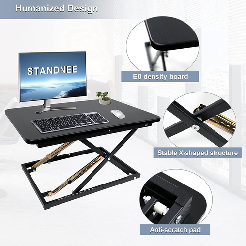 Standing Desk Converter Height Adjustable Stand up Desk Riser - Supports 300 Lbs - Picture 5 of 9