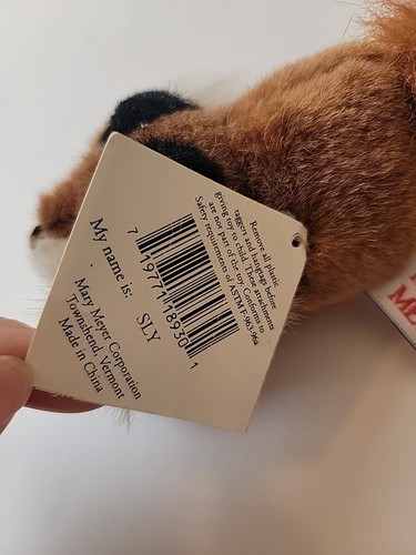 Marioneta de dedo de zorro astuta de peluche Mary Meyer Tippy Toes 1997 de colección - Imagen 9 de 11