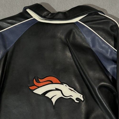 Denver Broncos NFL Vtg Winter Varsity Sports Bomber Jacket Sweater Coat M NWT - Picture 17 of 19