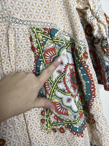 Umgee Women’s Babydoll Tunic Shirt Size Medium Y2K Crotchet Boho 90’s Multicolor - Bild 5 von 8