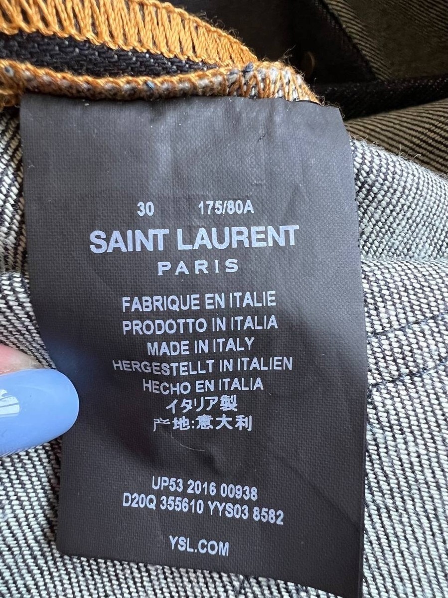SAINT LAURENT PARIS Jeans YSL Men's Denim Pants Size 30 | eBay