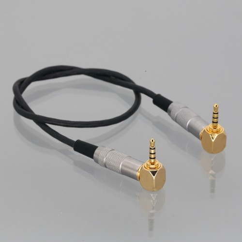 Cable adaptador de audio equilibrado ángulo recto TRRS macho a macho TRRS de 2,5 mm 4 polos 0,5 ~ 6,5 pies - Imagen 2 de 3