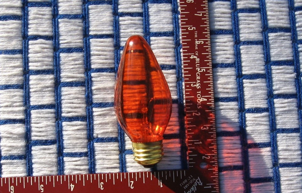 new FLAME AMBER 60w fluted F15 LIGHT bulb 60F15 swirl flair 60 watt 130v - Image 2 of 4