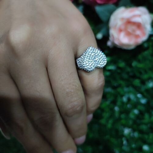 Anello Donna con cuore zirconi bianchi . anello acciaio chevalier anello mignolo - Foto 16 di 19