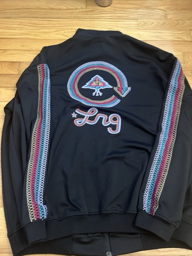 LRG Roots Mens Track Jacket Black Embroidery Pride Love Respect XXL - Picture 8 of 8