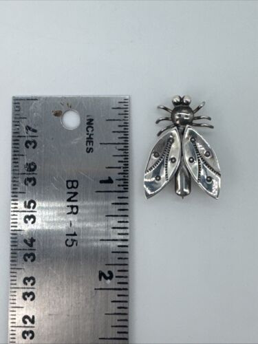 Edgar Platero Sterling Bee Insect Brooch - Picture 3 of 9