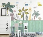 3D Tree Giraffe R647 Wallpaper Wall Mural Self-adhesive Removable Panda