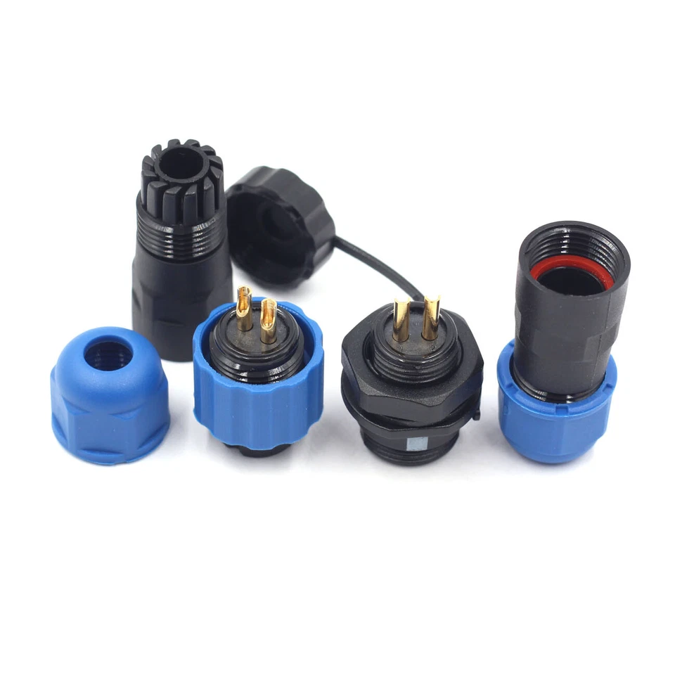 SD13 10A 2Pin Waterproof Wire Connector,Power Cable Connector Plug Socket - Image 3 of 4