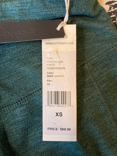 Leggings Vineyard Vines Heathered Performance donna taglia XS Deep Juniper nuovi con etichette - Foto 3 di 9